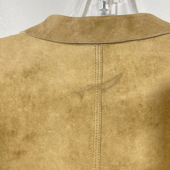 Anthropologie Jackett…etc. Genuine Suede Leather Open Front Jacket Blazer Boho M - Picture 11 of 16